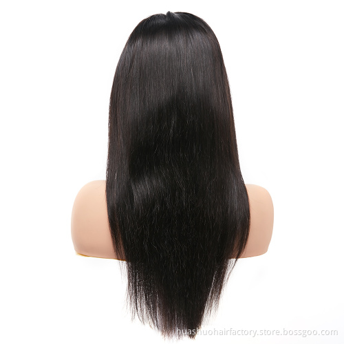 Brazilian Human Hair Lace Front Wig,Straight Virgin Hair Lace Wig For Black Women,Pre Pluck Lace Wig With Baby Hair